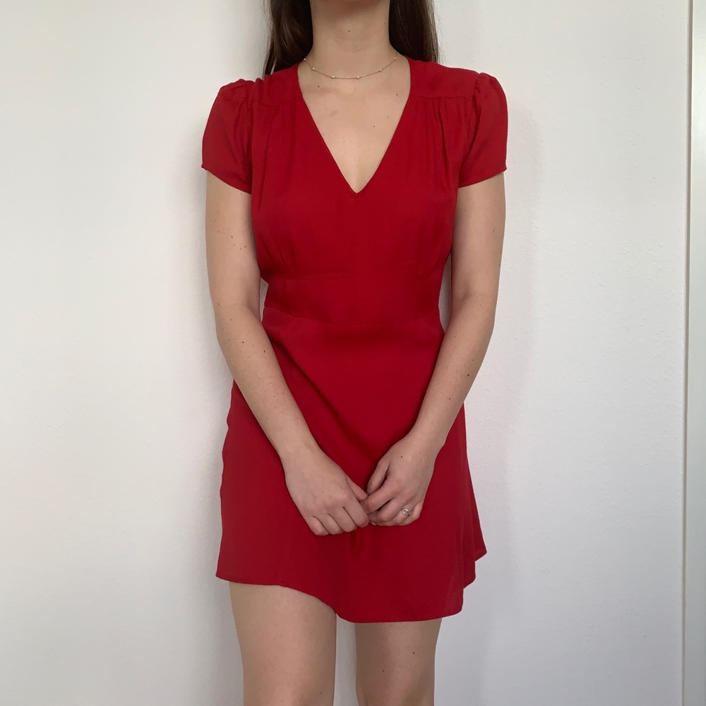 REFORMATION Red Vintage Inspired Dress